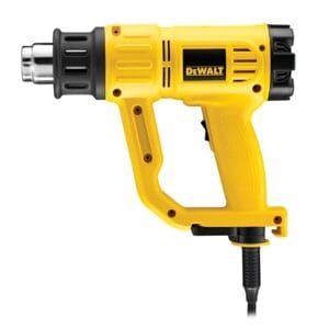 Pistola de Calor de 50 a 600 Grados Celsius, Temperatura Variable, 2 Boquillas, 1,800W 120V. DEWALT