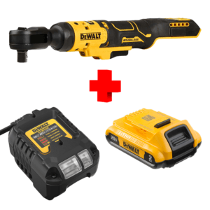 COMBO - DEWALT - Ratchet de 1/2 más Cargador más Batería de 2 Amperios
