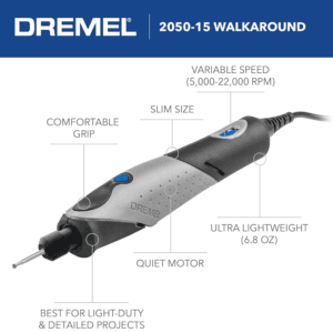 Herramienta Rotativa Dremel de 15 Piezas con 5, 000 a 22,000 Revoluciones por Minuto de 0.5 Amperios 120V. DREMEL - Imagen 3