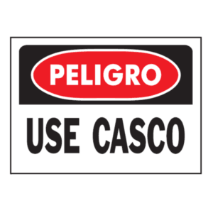 Letrero Peligro Use Casco 10" X 14". HY-KO PRODUCTS - Imagen 1