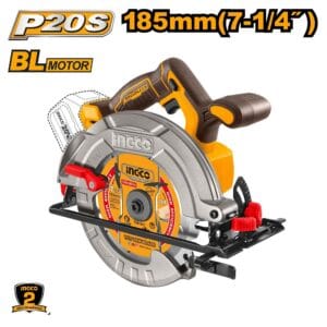 Sierra Circular Inalámbrica 20V 7-1/4 4,800 Revoluciones por Minuto Brushless sin Batería. INGCO