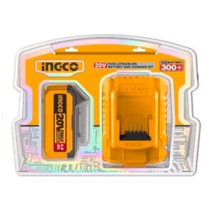 Cargador de Batería 20V 2.0 Amperios Litio-On 1 Batería 4.0 Amperios 2 Horas P20S. INGCO
