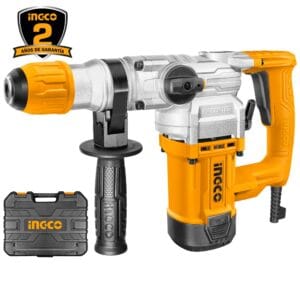 Rotomartillo SDS Plus 3F 1" 4.5J 0 a 3,800 Golpes por Minuto 0 a 1,100 Revoluciones por Minuto 1,050W 120V. INGCO