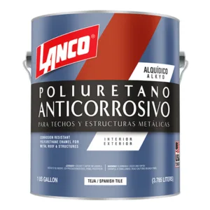 Anticorrosivo Esmalte Poliuretano Teja de 1 Galón. LANCO
