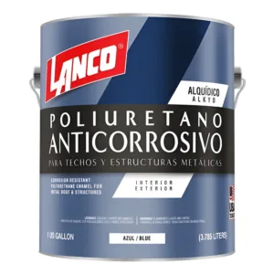 Anticorrosivo Esmalte Poliuretano Azul de 1 Galón. LANCO