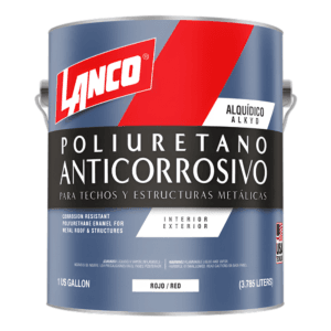 Anticorrosivo Esmalte Poliuretano Rojo de 1 Galón. LANCO