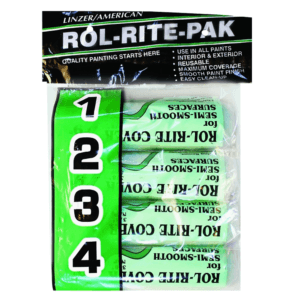Rolo para Pintar de 9" X 3/8 Semi Lisa Paquete 4 Piezas. LINZER PRODUCTS