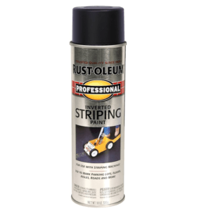 Pintura Spray de 18 Onzas Marcado Invertido Color Negro Mate HP. RUST-OLEUM