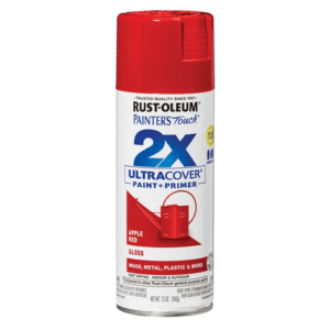 Pintura Spray de 12 Onzas para Plástico Color Rojo Manzana 2X. RUST-OLEUM