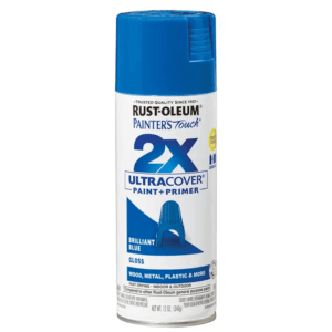 Pintura Spray de 12 Onzas para Plástico Azul Brillante 2X. RUST-OLEUM