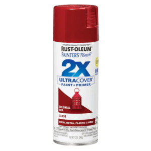 Pintura Spray de 12 Onzas para Plástico Color Rojo Colonial 2X. RUST-OLEUM