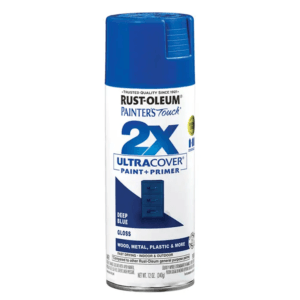 Pintura Spray de 12 Onzas para Plástico Azul Profundo Brillante 2X. RUST-OLEUM