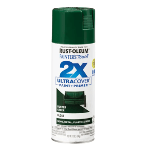 Pintura Spray de 12 Onzas para Plástico Color Verde Hunter Brillante 2X. RUST-OLEUM
