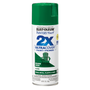 Pintura Spray de 12 Onzas para Plástico Color Verde Prado 2X. RUST-OLEUM