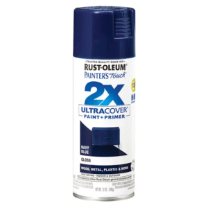 Pintura Spray de 12 Onzas para Plástico Color Azul Naval 2X. RUST-OLEUM
