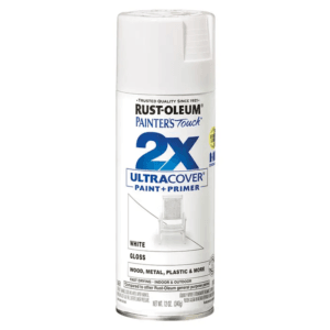 Pintura Spray de 12 Onzas para Plástico Color Blanco Brillante 2X. RUST-OLEUM - Imagen 1