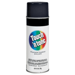 Pintura Spray de 10 Onzas Color Negro Brillante. TOUCH N TONE