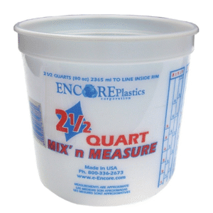 Envase para Medir y Mezclar Pintura Plástico con Capacidad 2.5QT. ENCORE PLASTICS - Imagen 1