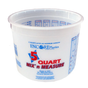 Envase para Medir y Mezclar Pintura Plástico con Capacidad 5QT. ENCORE PLASTICS