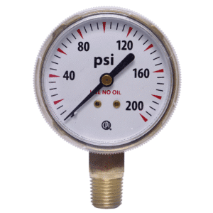 Manómetro Salida Oxigeno de 2" X 200PSI. UNIWELD - Imagen 1