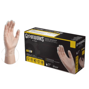 Guante de Vinyl Desechable 4Mil Talla Large, Caja 100. AMMEX CORPORATION