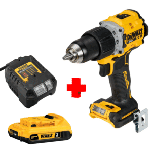 COMBO - DEWALT - Taladro de 1/2 Martillo Inalámbrico más Cargador más Batería de 2 Amperios