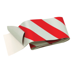 Cinta Reflectiva de 2" X 24" Color Plateado y Rojo. HY-KO PRODUCTS
