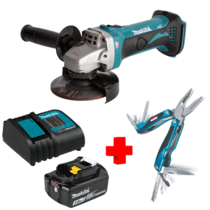 COMBO - MAKITA - Esmeriladora con 1 Batería de 3 Amperios y Cargador más Cuchilla Multiuso