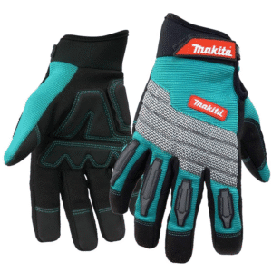 Guante de Construcción con Franja Color Gris Talla Large. MAKITA