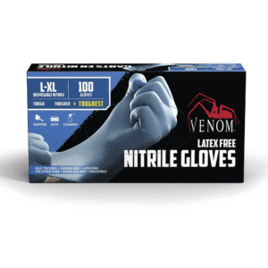 Guante de Nitrilo Color Azul Talla L/XL Venom Steel. MEDLINE - VENOM