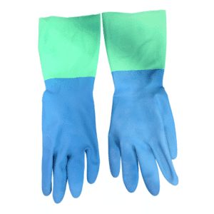 Guante de Caucho Heavy Duty Color Azul Talla Medium. SPONTEX INC.