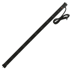 Regleta con 12 Salidas Negra de 48", 15 Amperios, 1875W, 125V con Cable de 6'. POWERZONE - Imagen 1