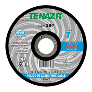Disco Desbaste Pulido Inoxidable de 7" X 13/64 X 7/8 Tenazit. AUSTROMEX - Imagen 1