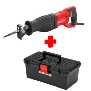COMBO - CRAFTSMAN - Sierra Sable con Velocidad Variable de 0 a 3,200 Cortes por Minutos, Longitud de 1-1/8, 7.5 Amperios 120V más Caja para Herramientas