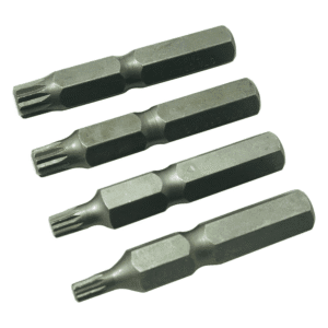 Punta Atornillador XZN de 1/4 - Hexagonal de 6MM a 12MM X 2-15/16 (75MM) con Juego de 4 Piezas. CTA - DREYCO