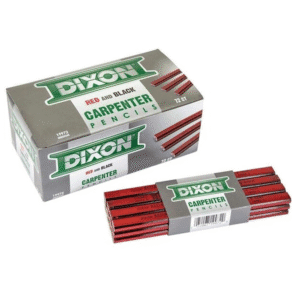 Lápiz para Carpintero de 7" Mediano 19972 Color Rojo y Negro. DIXON TICONDEROGA