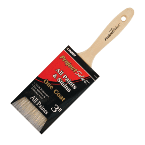 Brocha de 3" Poliéster con Mango Madera Natural. LINZER PRODUCTS