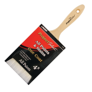 Brocha de 4" Poliéster con Mango Madera Natural. LINZER PRODUCTS