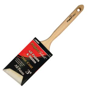 Brocha de 3" Poliéster Angular con Mango Madera Natural. LINZER PRODUCTS