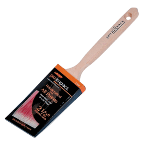 Brocha de 2-1/2 Poliéster Angular Pro con Mango Madera Natural. LINZER PRODUCTS