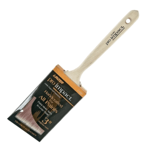 Brocha de 3" Poliéster Angular Pro con Mango Madera Natural. LINZER PRODUCTS