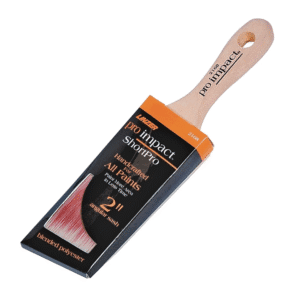 Brocha de 2" Poliéster Angular Pro con Mango Corto Madera. LINZER PRODUCTS