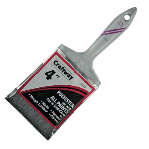 Brocha 4" Poliéster Multi Uso con Mango Plástico Color Gris. LINZER PRODUCTS