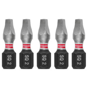Punta Atornillador de Impacto Cuadrada de 1/4 - Hexagonal R-2 X 1" (Pack 5C/U). MILWAUKEE