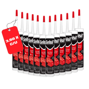 COMBO – SELSIL – Adhesivo de Alta Resistencia Color Blanco de 290ML, Ultra Tack - Precio Especial X 12 Unidades