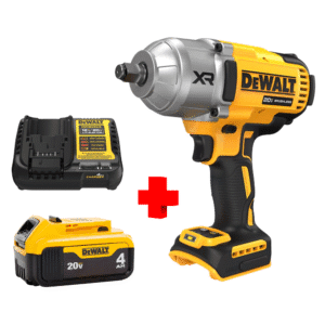 COMBO - DEWALT - Llave de Impacto 1/2 Inalámbrica 20V Max XR Litio-Ion, de 2,200 Golpes por Minuto, Brushless, Torque 1,030 Pie/Lb, Luz Led más Cargador y Batería de 4 Amperios