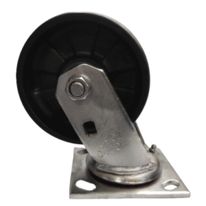 Rueda de Nylon Giratoria de 5" 2" con Capacidad 409K con Base Inoxidable. ALGOOD