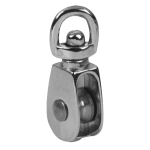 Garrucha Niquelada Sencilla 2" con Ojo Giratorio. BARON MFG.