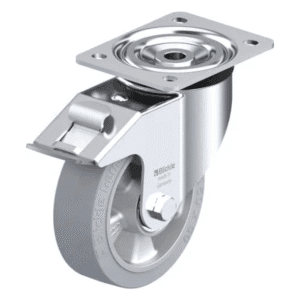 Rueda de 6" Giratoria C/F Caucho Núcleo Aluminio 150 X 50MM 400KG con Rodamiento Bola. BLICKLE