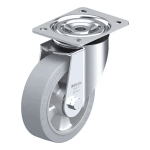 Rueda de 6" Giratoria Caucho Núcleo Aluminio 150 X 50MM 400KG con Rodamiento Bola. BLICKLE